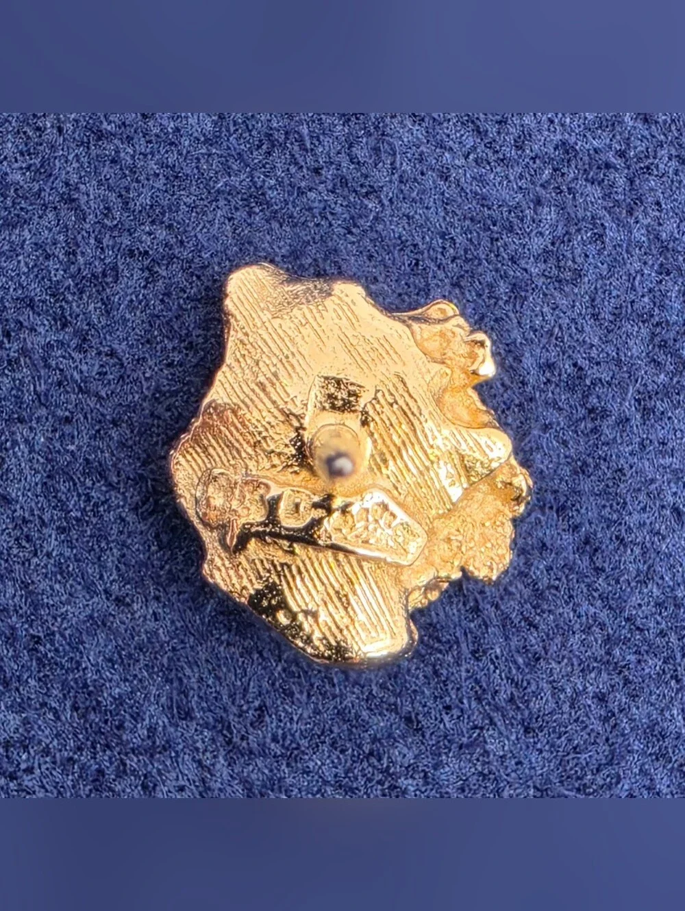 Vintage 14k Solid Yellow Gold Nugget Cluster Tie Tack Pin